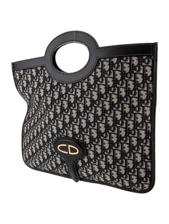 Christian Dior Oblique Jacquard Top Handle Bag