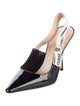 Christian Dior Patent Leather Printed Slingback Pumps