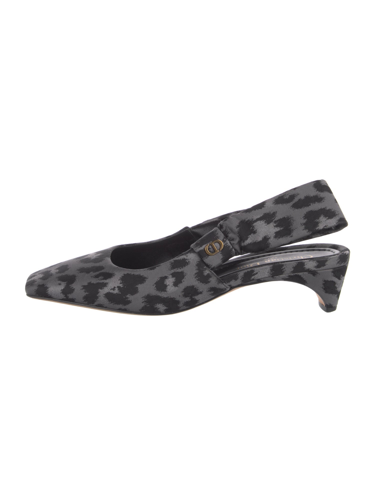 Christian Dior Animal Print Slingback Pumps