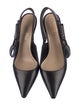 Christian Dior Leather Bow Accents Slingback Pumps