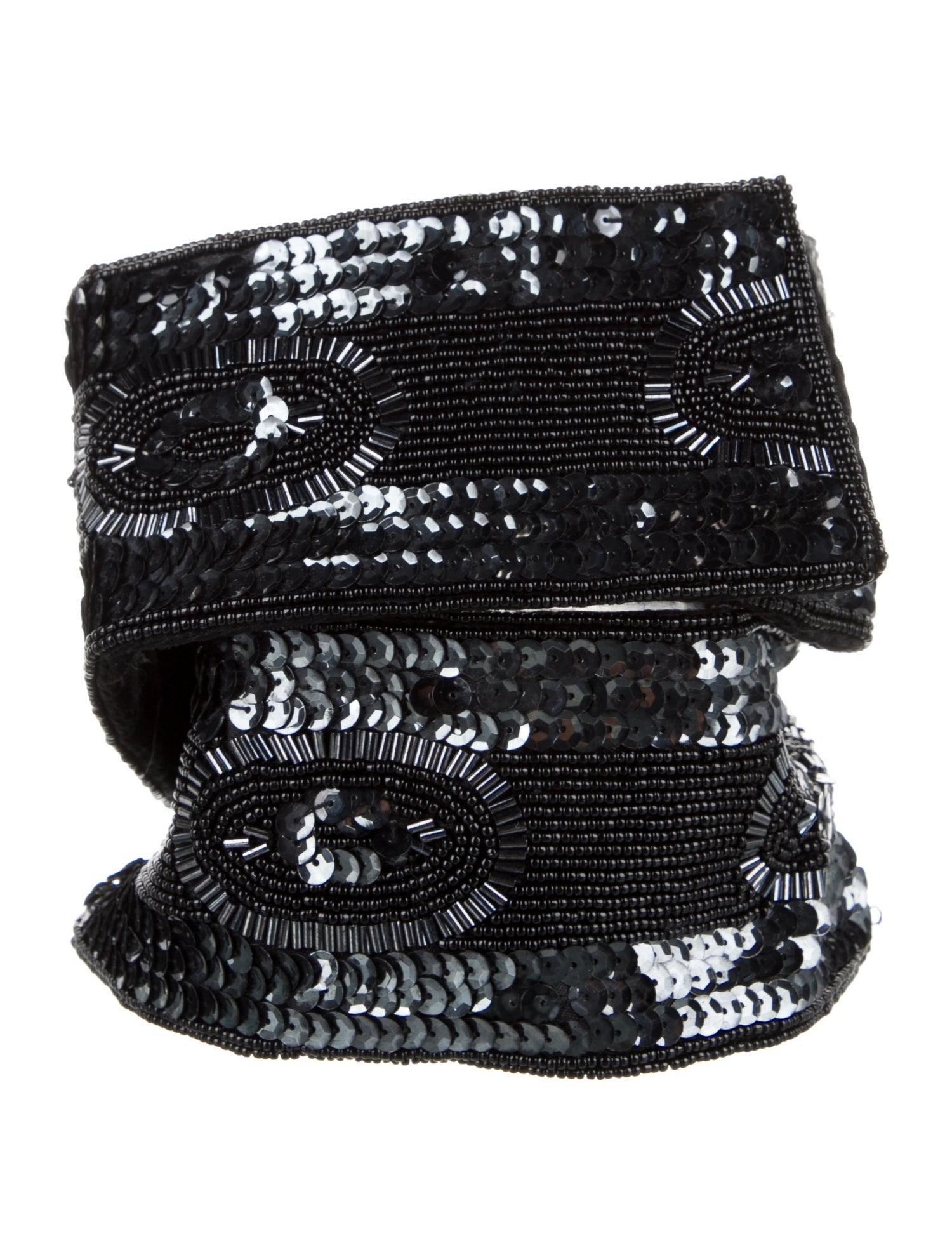 Christian Dior Wide Sequin Embellishments Belt