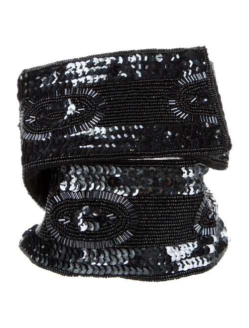 Christian Dior Wide Sequin Embellishments Belt