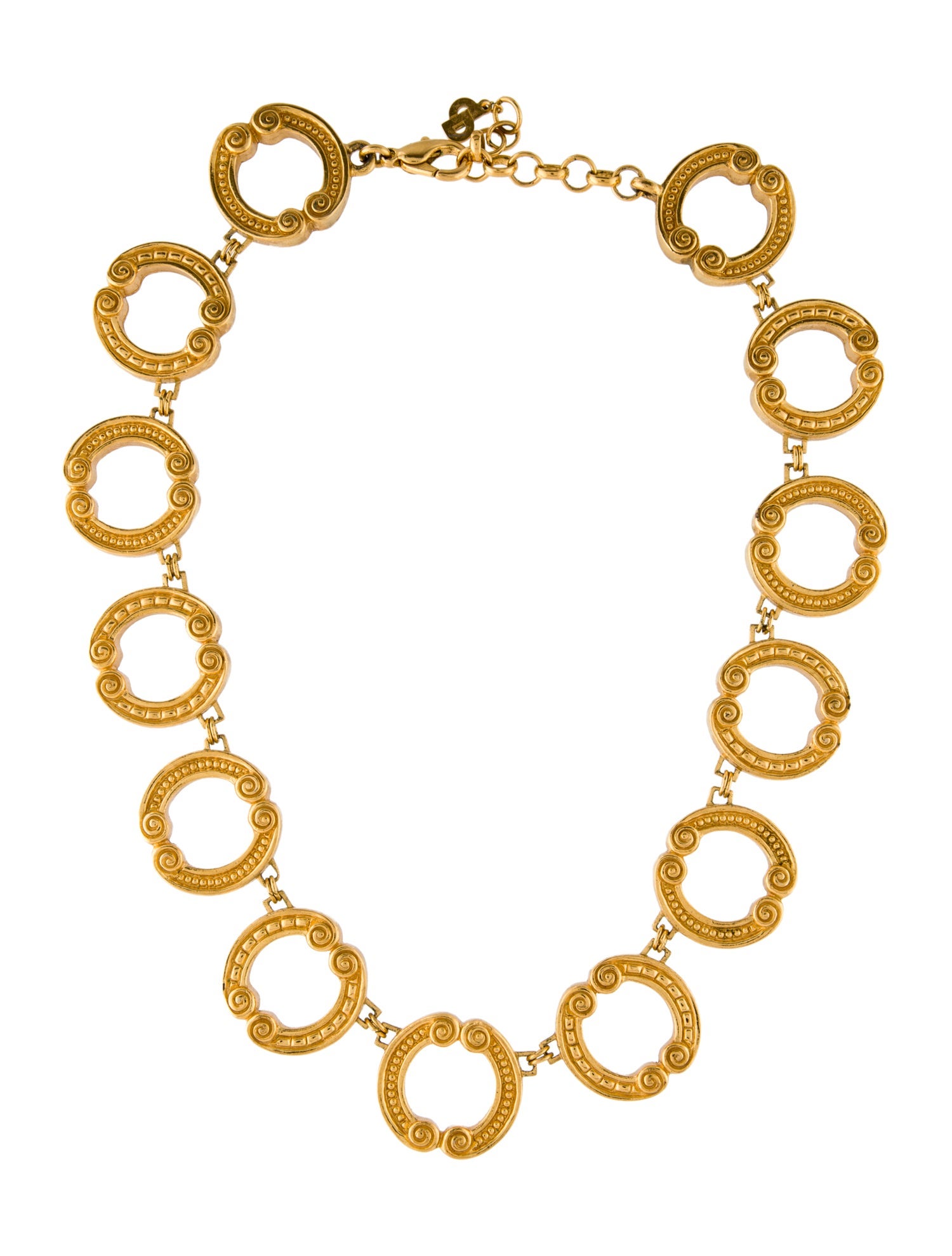 Christian Dior Vintage Chain Link Collar Necklace