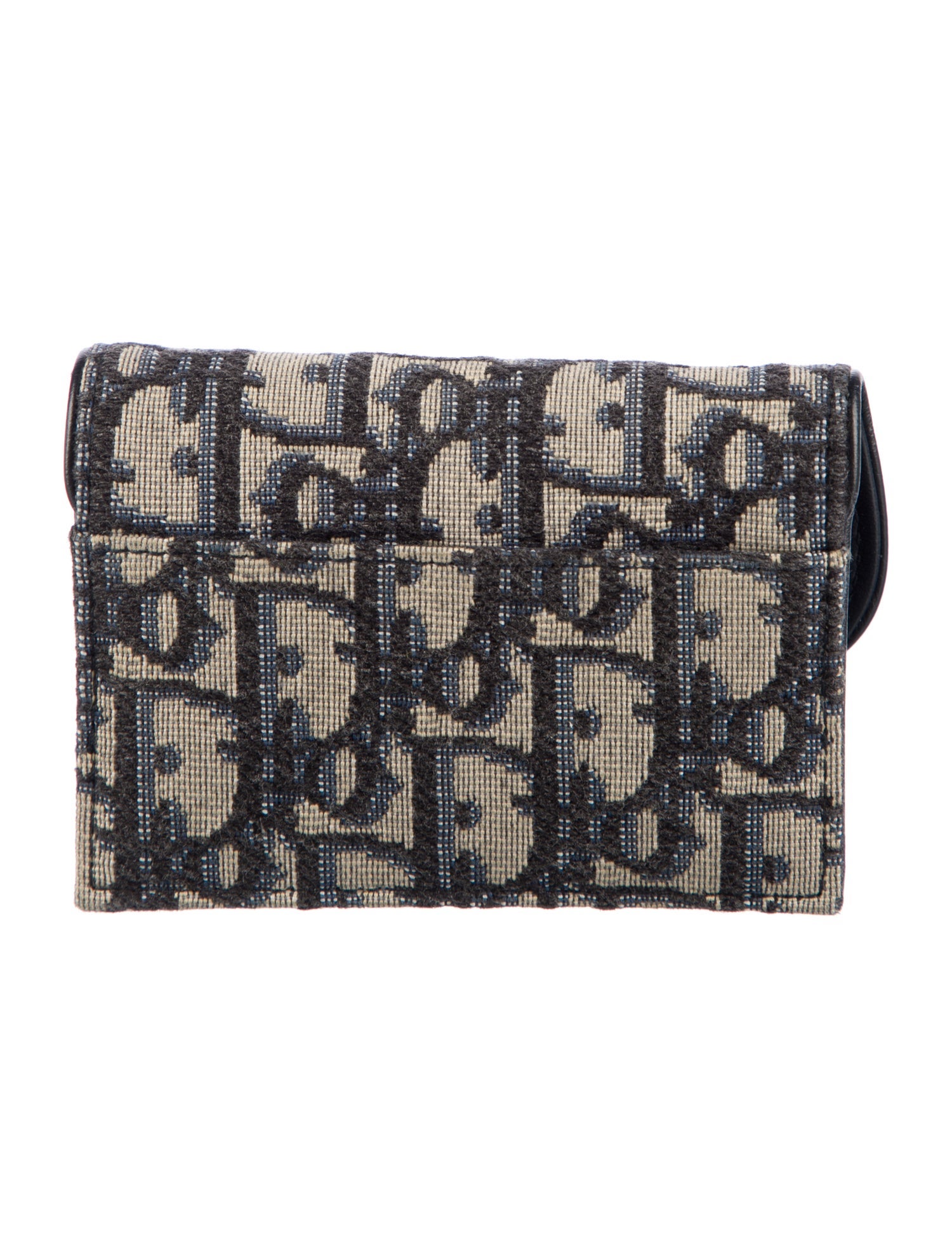 Christian Dior 2019 Oblique Jacquard Compact Wallet