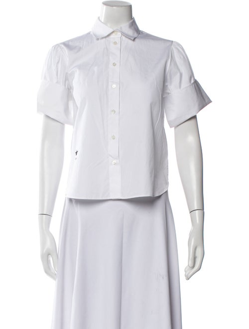 Christian Dior Short Sleeve Button-Up Top