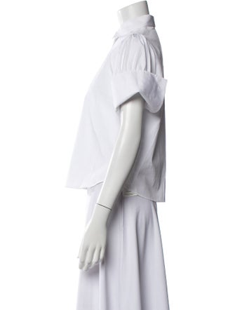 Christian Dior Short Sleeve Button-Up Top