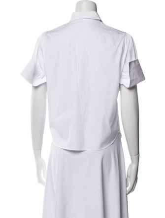 Christian Dior Short Sleeve Button-Up Top