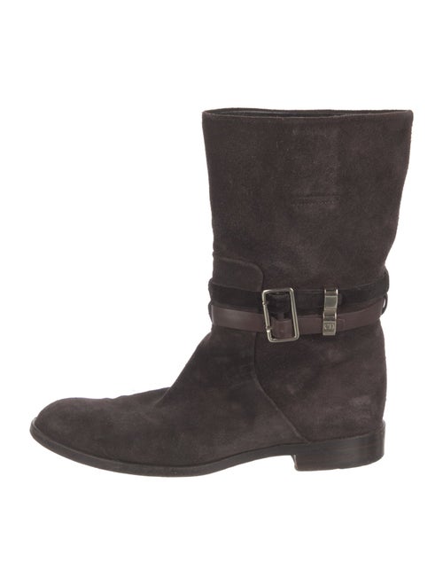 Christian Dior Suede Moto Boots