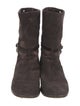 Christian Dior Suede Moto Boots