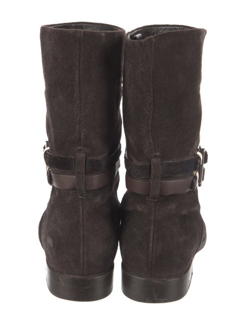 Christian Dior Suede Moto Boots