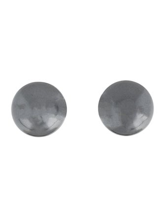 Christian Dior Faux Pearl & Rubber Tribales Stud Earrings