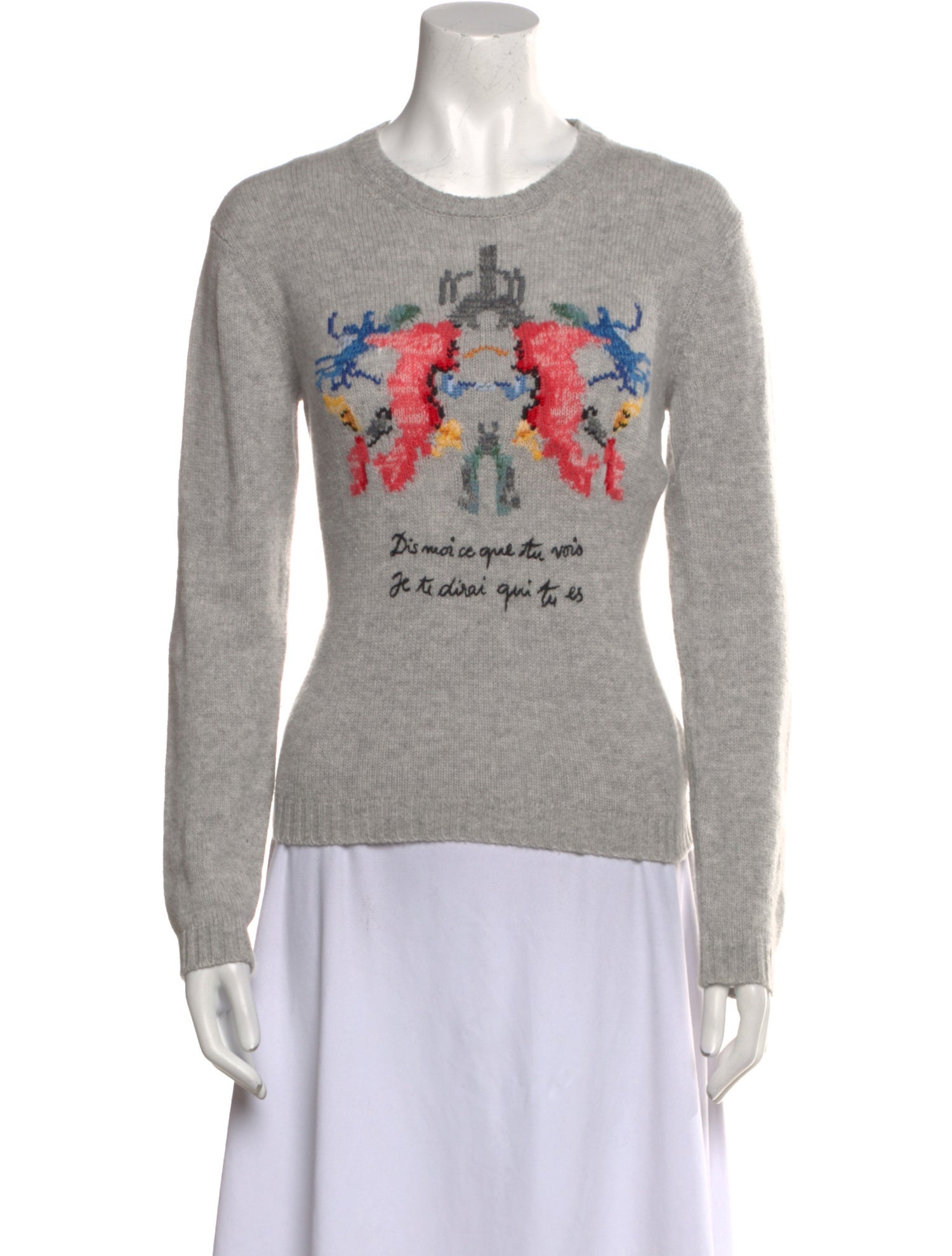 Christian Dior Cashmere Graphic Print Sweater
