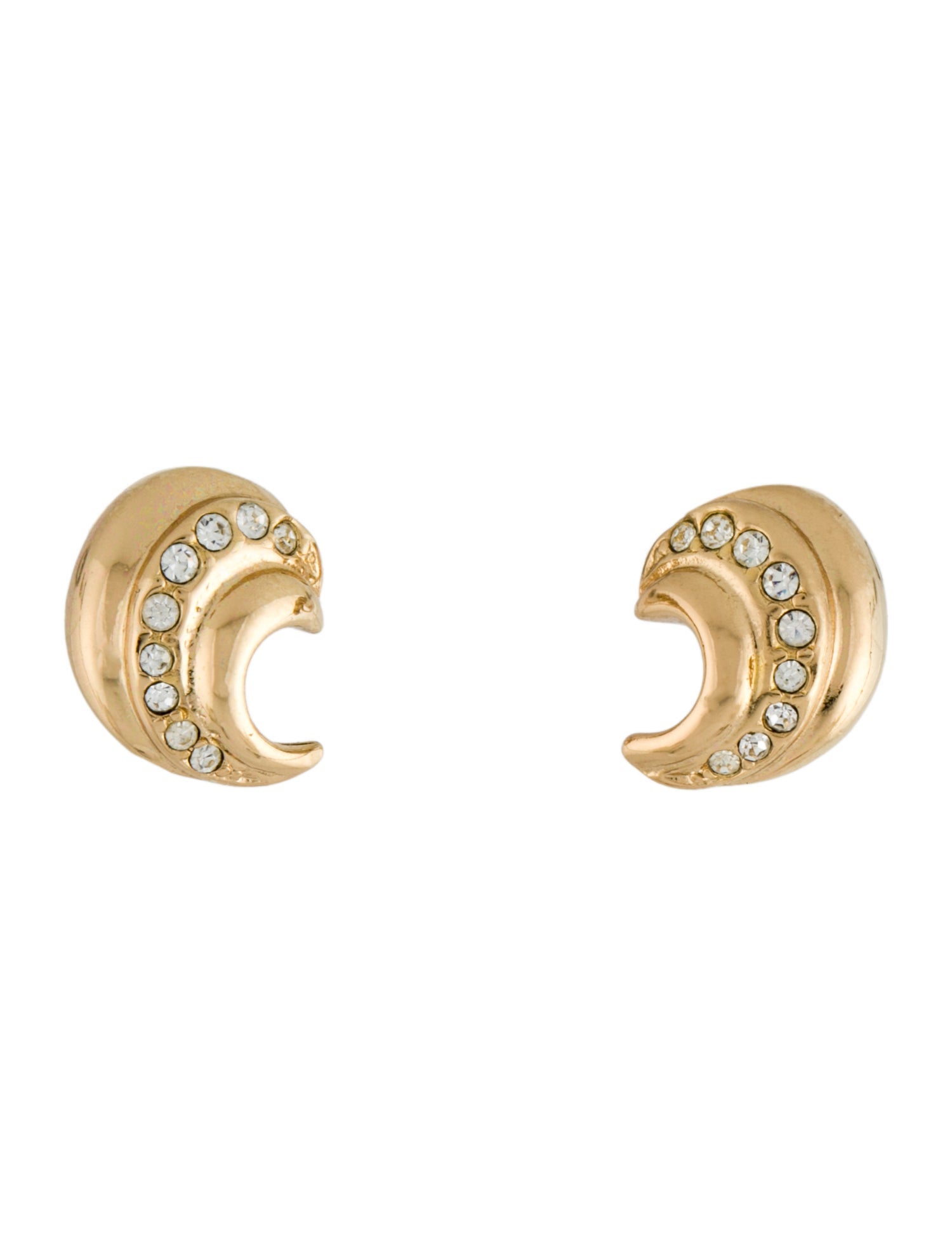 Christian Dior Vintage Crystal Clip-On Earrings