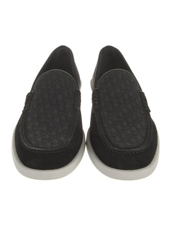 Christian Dior Diorissimo Pattern Suede Loafers
