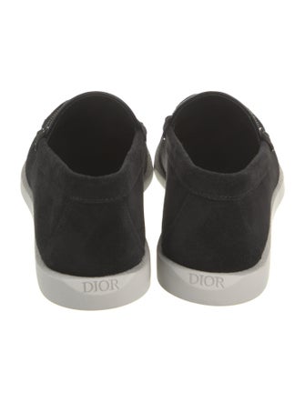 Christian Dior Diorissimo Pattern Suede Loafers