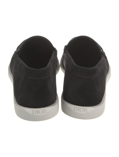 Christian Dior Diorissimo Pattern Suede Loafers