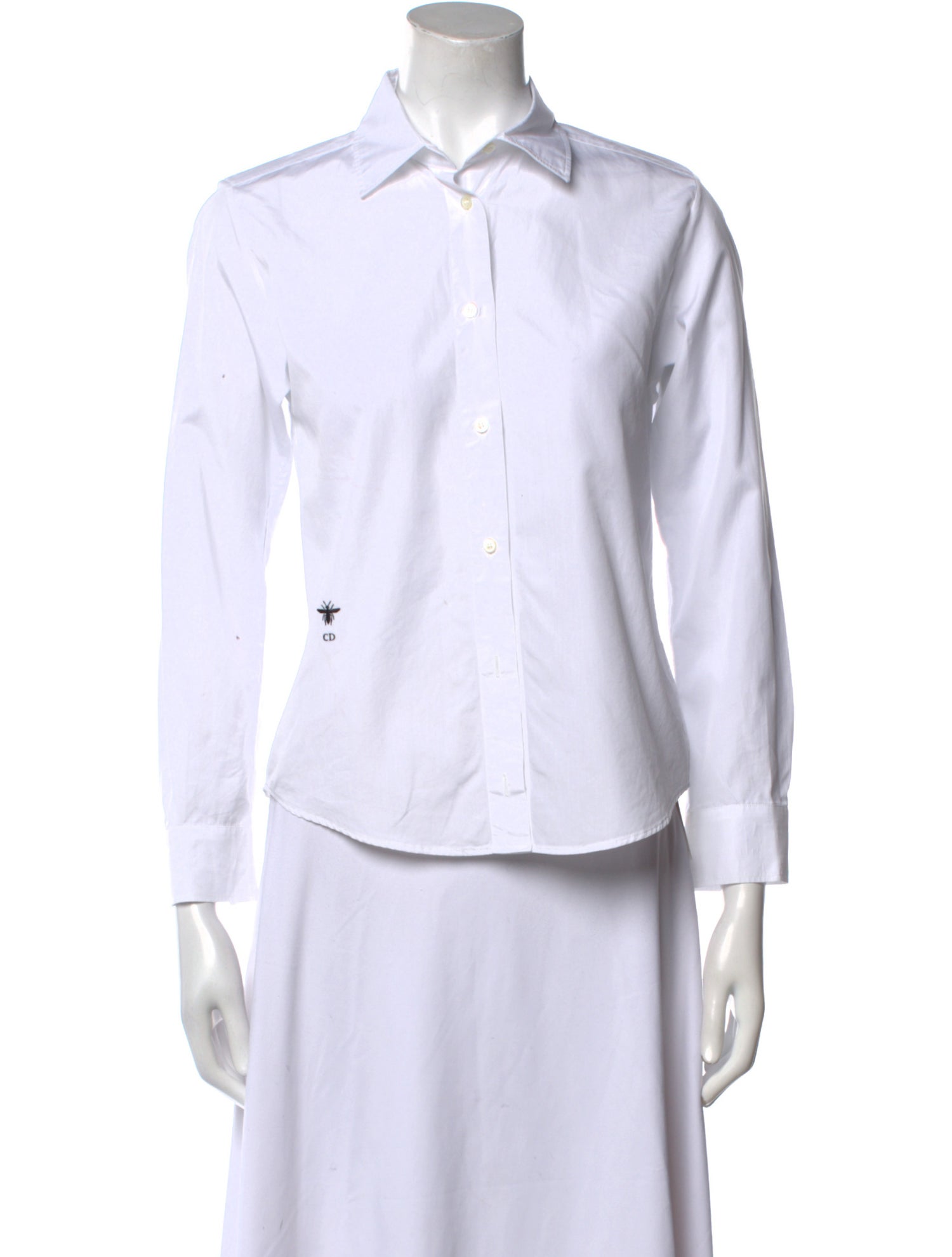 Christian Dior Long Sleeve Button-Up Top