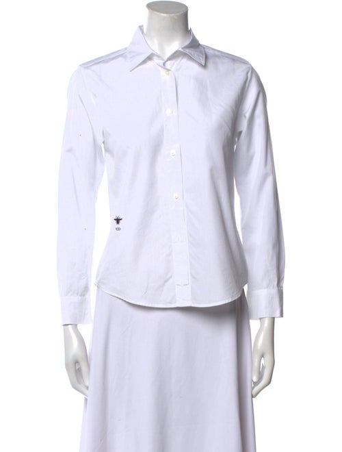 Christian Dior Long Sleeve Button-Up Top