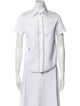 Christian Dior Silk Short Sleeve Button-Up Top