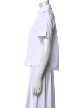 Christian Dior Short Sleeve Button-Up Top