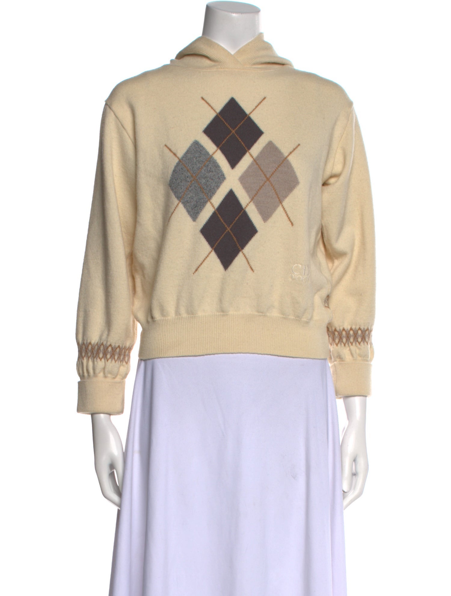 Christian Dior Printed Mock Neck Sweater