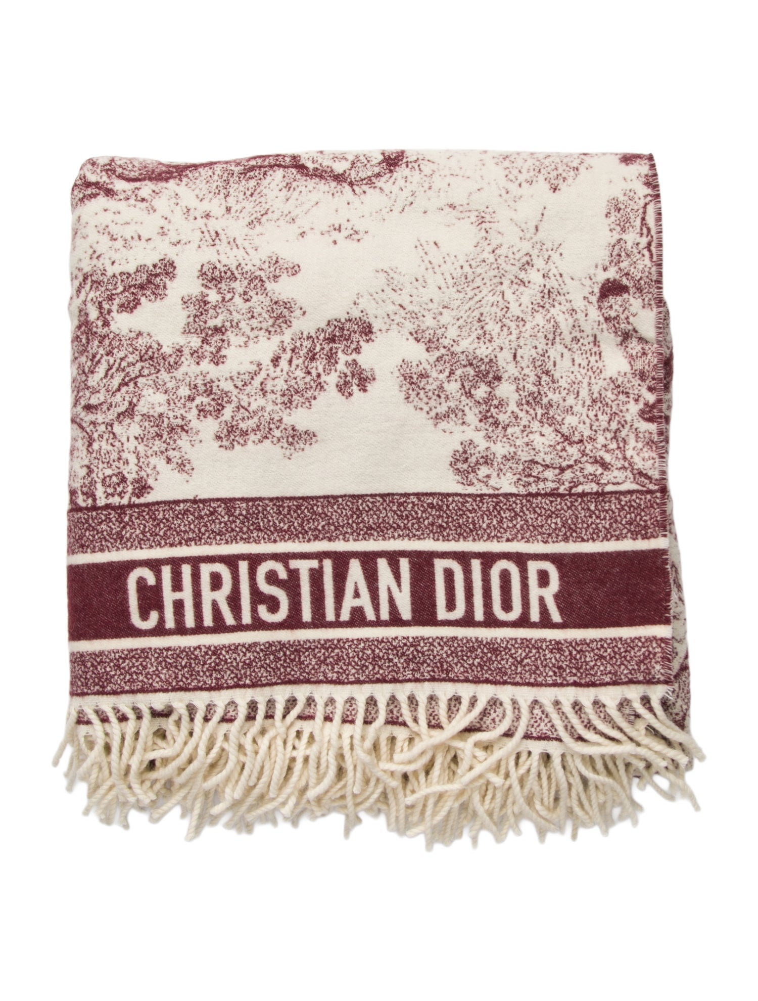 Christian Dior 2019 Cruise Toile de Jouy Throw Blanket