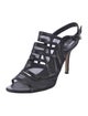 Christian Dior Leather Mesh Accents Slingback Pumps