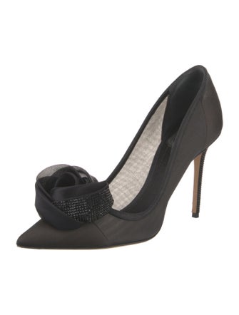 Christian Dior Mesh Crystal Embellishments Pumps