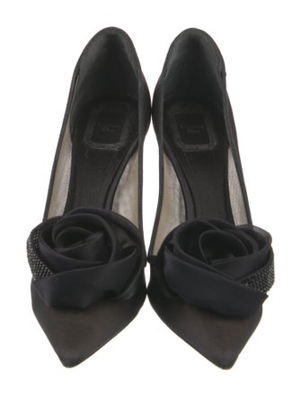Christian Dior Mesh Crystal Embellishments Pumps