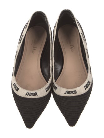 Christian Dior Printed Embroidered Accent Flats