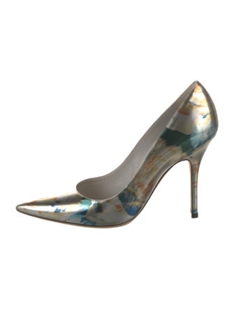 Christian Dior Patent Leather Printed Pumps