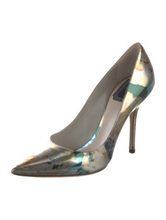 Christian Dior Patent Leather Printed Pumps
