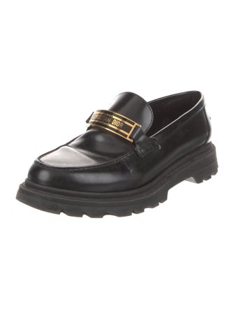 Christian Dior Signature Logo Leather Loafers