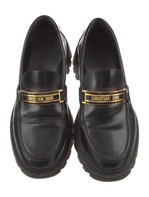 Christian Dior Signature Logo Leather Loafers