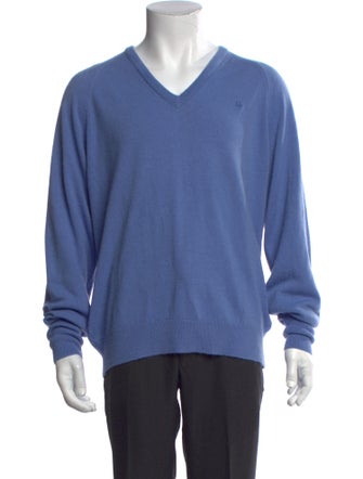Christian Dior V-Neck Long Sleeve Pullover