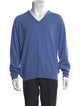 Christian Dior V-Neck Long Sleeve Pullover