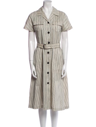Christian Dior Striped Midi Length Dress