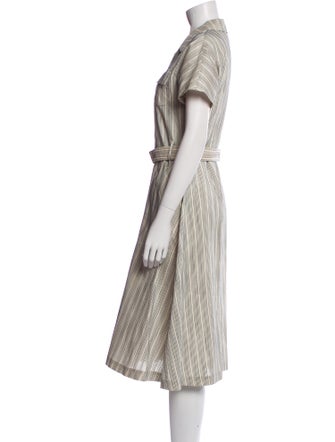 Christian Dior Striped Midi Length Dress