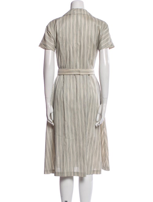 Christian Dior Striped Midi Length Dress