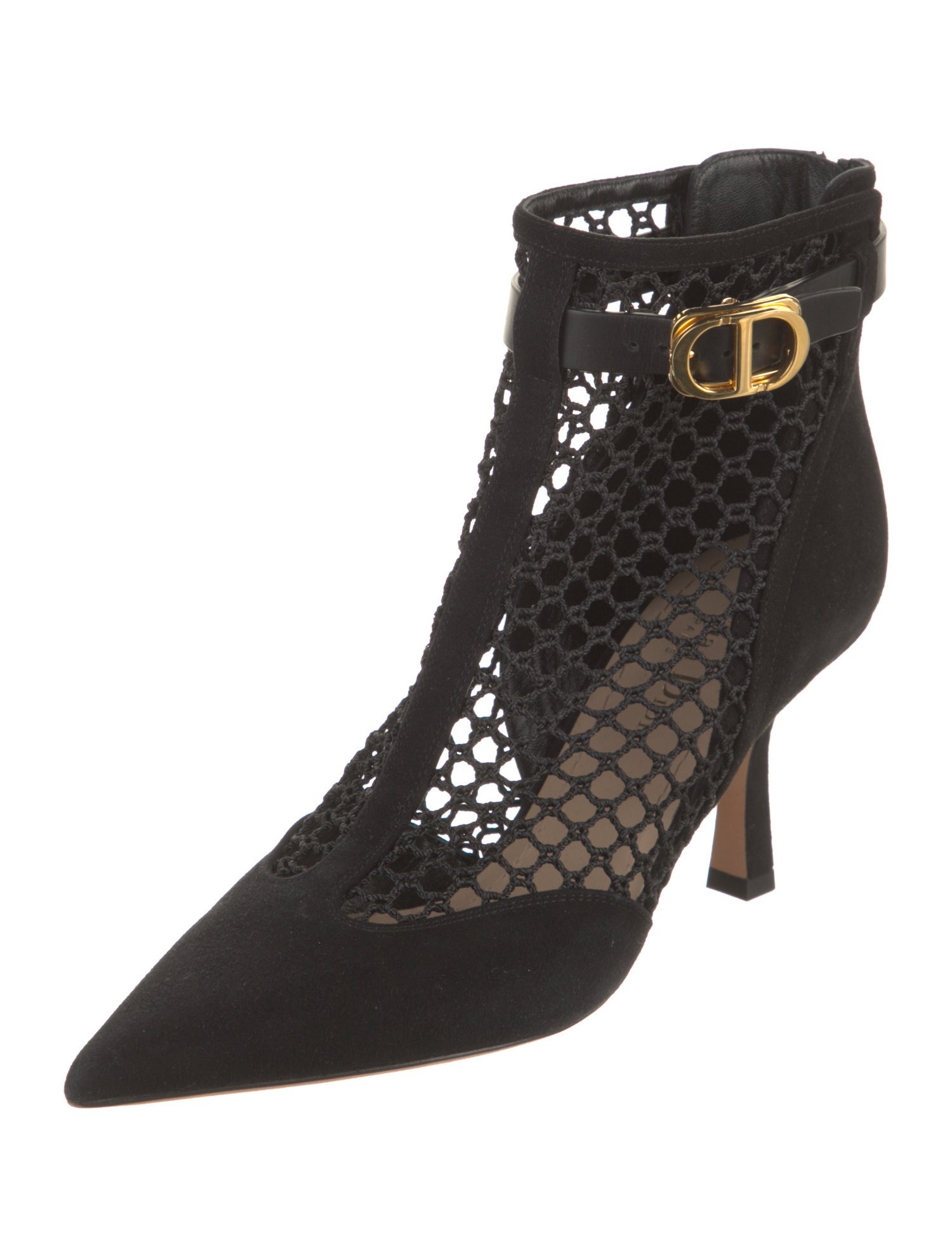 Christian Dior Suede Mesh Accents Boots