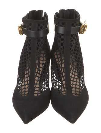 Christian Dior Suede Mesh Accents Boots