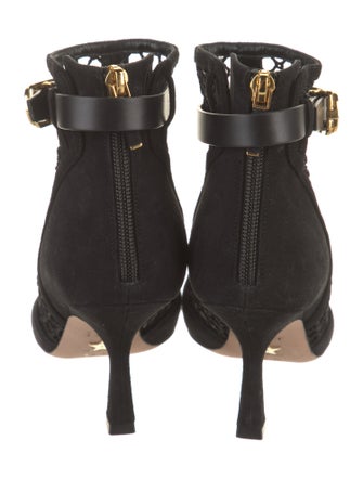 Christian Dior Suede Mesh Accents Boots