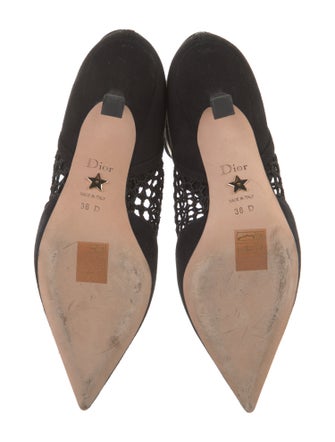 Christian Dior Suede Mesh Accents Boots