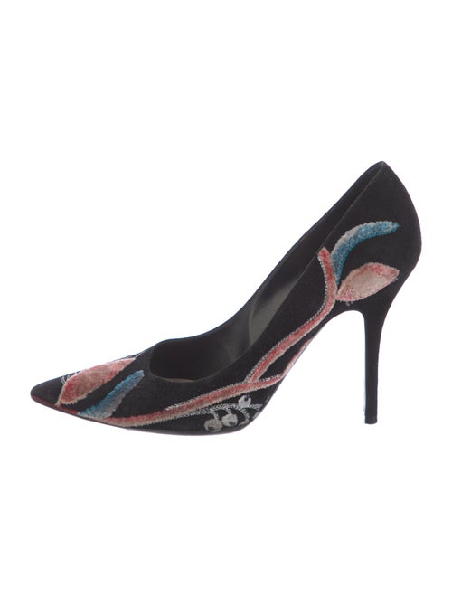 Christian Dior Suede Printed Slingback Pumps