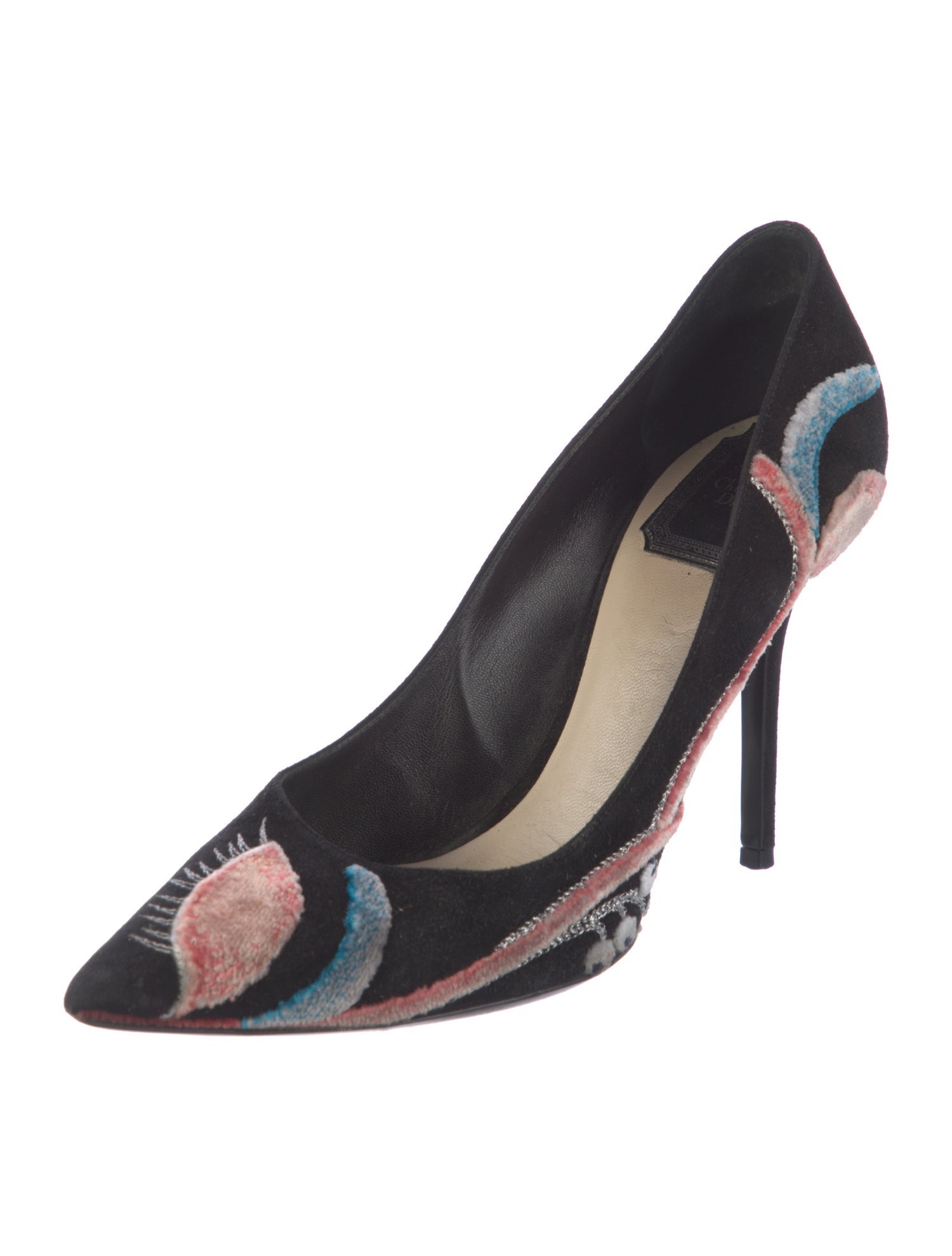 Christian Dior Suede Printed Slingback Pumps