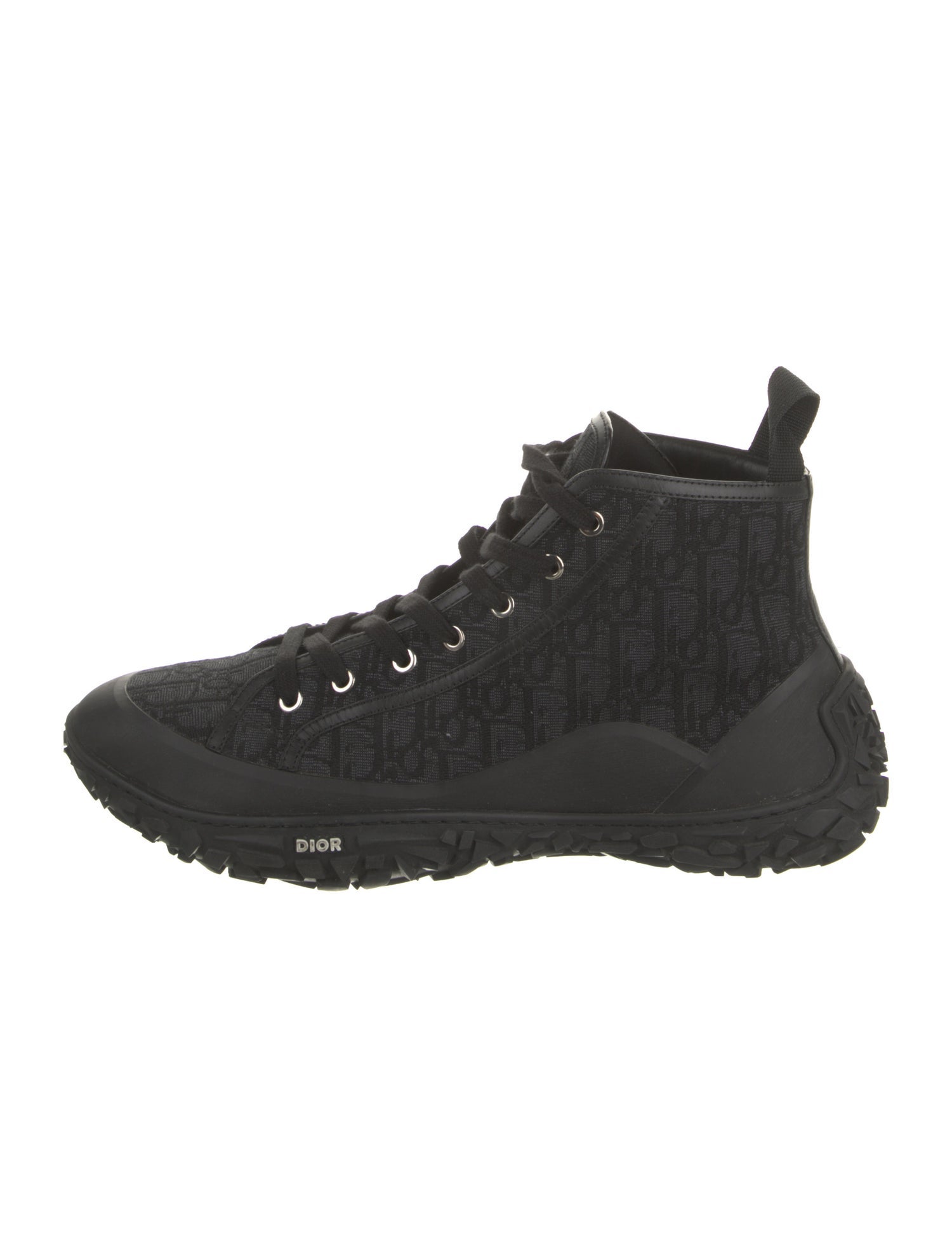 Christian Dior Oblique Jacquard Canvas Hiking Boots