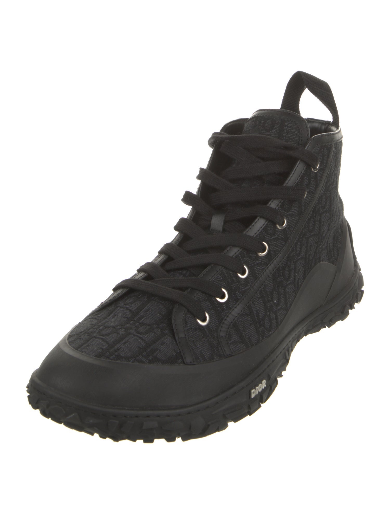 Christian Dior Oblique Jacquard Canvas Hiking Boots
