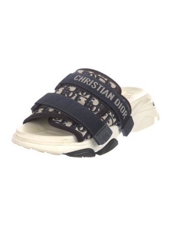 Christian Dior Oblique Jacquard Nylon Slides