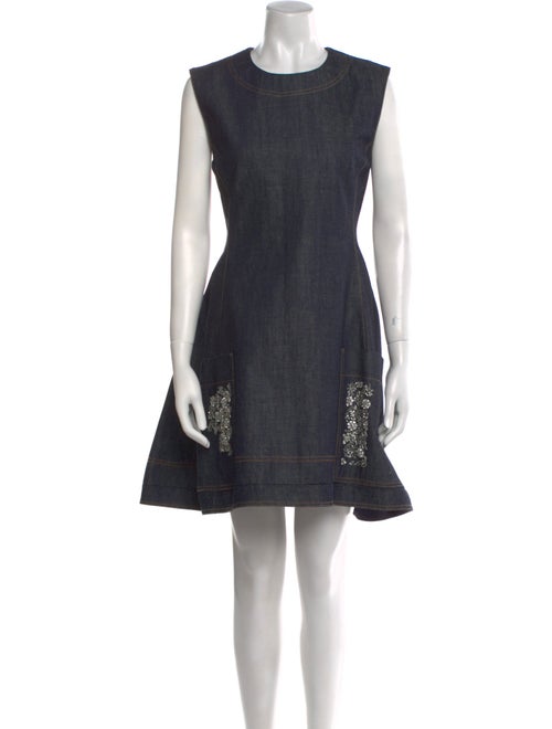 Christian Dior Crew Neck Mini Dress