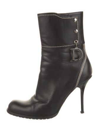 Christian Dior Leather Moto Boots